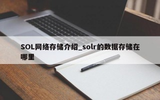 SOL网络存储介绍_solr的数据存储在哪里 SOL网络存储介绍_solr的数据存储在哪里