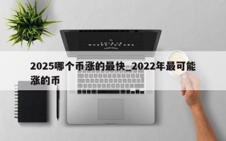 2025哪个币涨的最快_2022年最可能涨的币