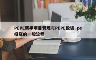 PEPE新手项目管理与PEPE投资_pe投资的一般流程