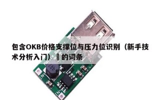 包含OKB价格支撑位与压力位识别（新手技术分析入门）​的词条