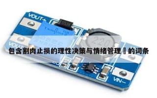 包含割肉止损的理性决策与情绪管理​的词条