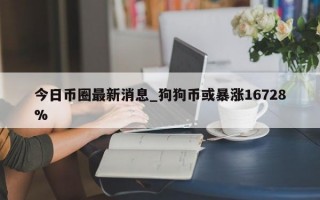 今日币圈最新消息_狗狗币或暴涨16728%