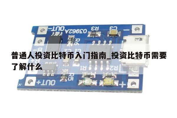 普通人投资比特币入门指南_投资比特币需要了解什么-第1张图片-币选网