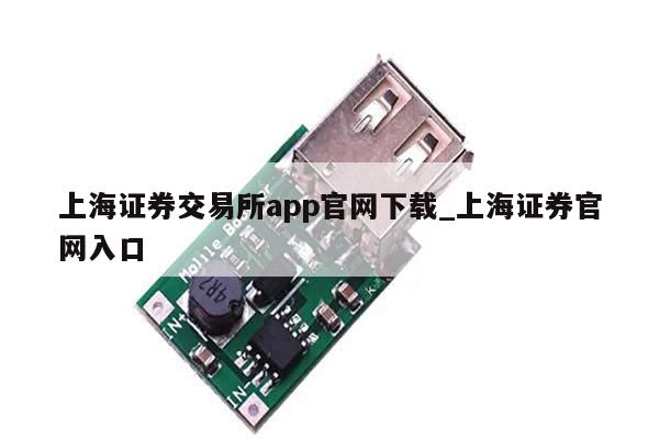 上海证券交易所app官网下载_上海证券官网入口-第1张图片-币选网