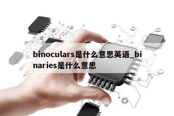 binoculars是什么意思英语_binaries是什么意思-第1张图片-币选网