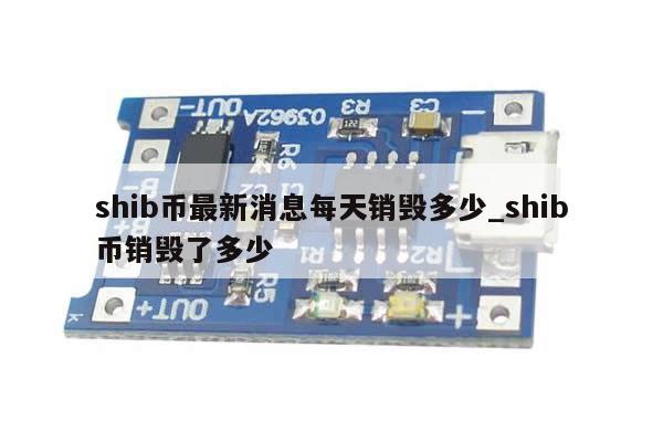 shib币最新消息每天销毁多少_shib币销毁了多少-第1张图片-币选网