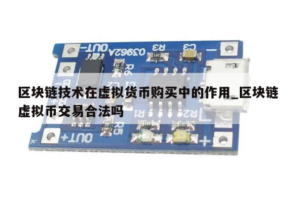区块链技术在虚拟货币购买中的作用_区块链虚拟币交易合法吗-第1张图片-币选网