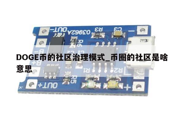 DOGE币的社区治理模式_币圈的社区是啥意思-第1张图片-币选网